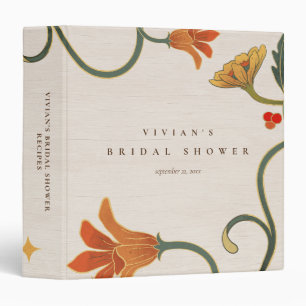 Watercolor Vintage Faecore Floral Bridal Shower Binder