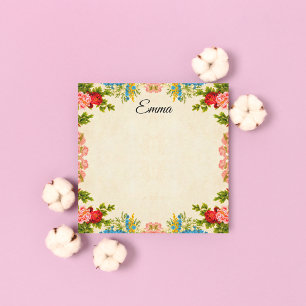 watercolor vintage floral frame minimalist stylish card