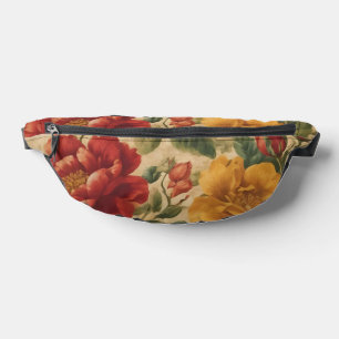 Watercolor Vintage  Floral Trendy Collection Fanny Pack