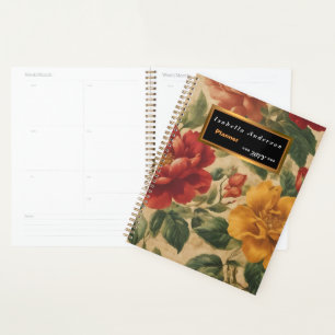 Watercolor Vintage Floral Trendy Collection Planner