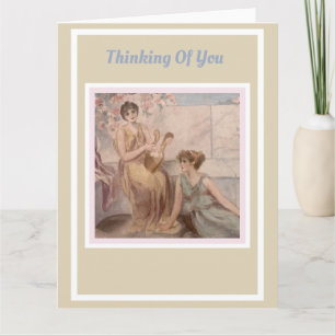 Watercolor Vintage Ladies - Thinking Of You  Card