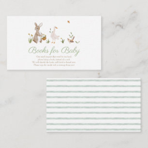 Watercolor Vintage nursery rhymes duck Enclosure Card