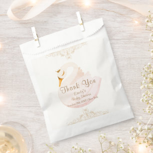 Watercolor Vintage Princess Swan Girl Baby Shower  Favour Bag
