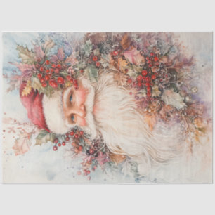 Watercolor Vintage Santa 2 Tissue Paper
