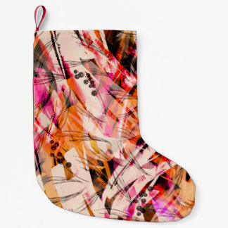 Watercolor vintage seamless background, paint spla small christmas stocking