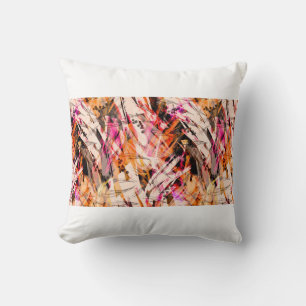 Watercolor vintage seamless background, paint spla throw pillow