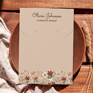 Watercolor Vintage Wildflower Jewellery Display Ca