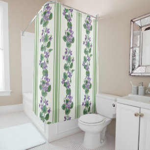 Watercolor violets and stripes