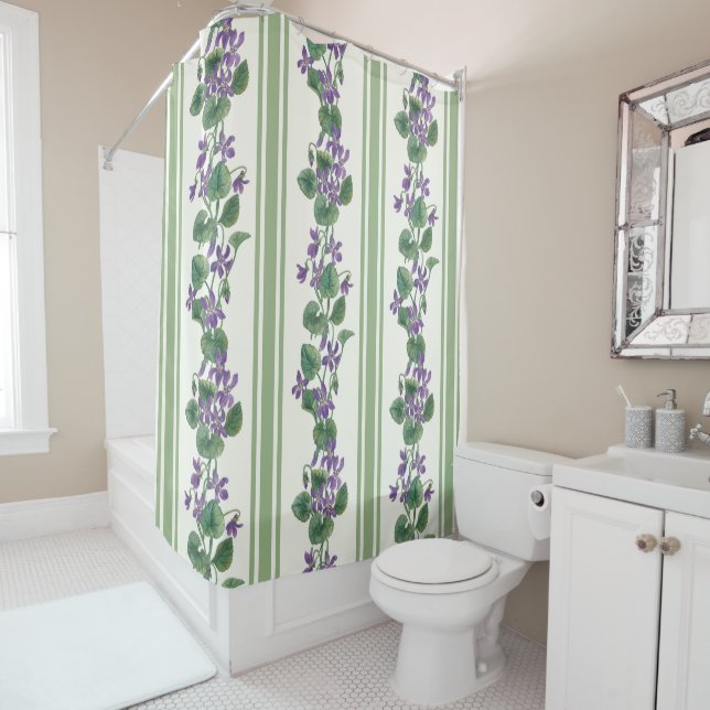 Watercolor violets and stripes (In Situ)