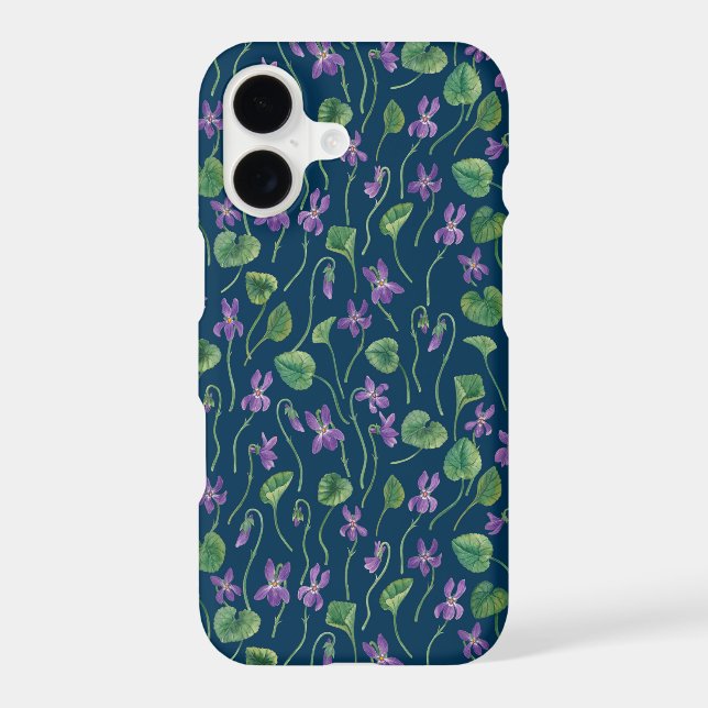 Watercolor violets on blue (Back)