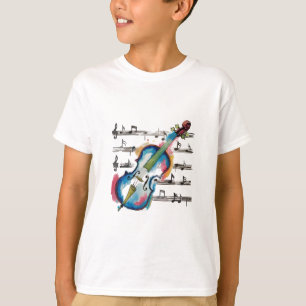 Watercolor Violin Kids' Basic T-Shirt