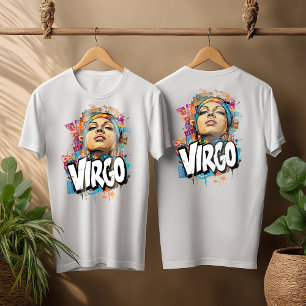 Watercolor Virgo Graffiti Airbrush Zodiac Woman T-Shirt