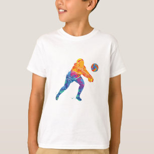 Watercolor Volleyball Girl T-Shirt