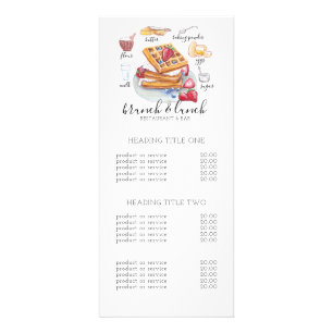 Watercolor Waffle logo restaurant recipe Business Rack Card