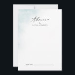 Watercolor Wash | Blue Wedding Advice Card<br><div class="desc">This watercolor wash blue wedding advice card is perfect for a modern wedding and can be used for any event. The simple and classic design features a splash of pastel light blue water colour with minimalist elegant style. These advice cards can be used as a guestbook alternative for a wedding...</div>