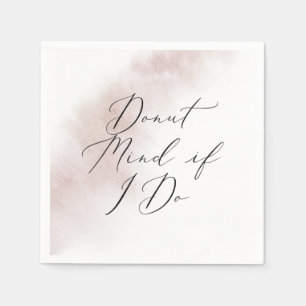 Watercolor Wash   Blush Doughnut Mind If I Do Napkin