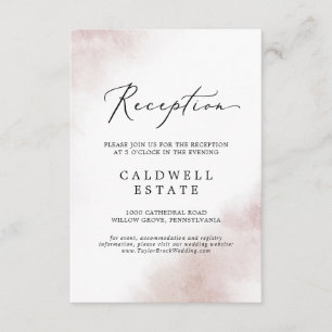 Watercolor Wash   Blush Reception Insert Card