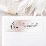 Watercolor Wash | Blush Return Address Label<br><div class="desc">These watercolor wash blush return address labels are perfect for a modern wedding. The simple and classic design features a splash of pastel blush pink water colour with minimalist elegant style. These labels can be used for a wedding, bridal shower, special event or any time you need a personal address...</div>