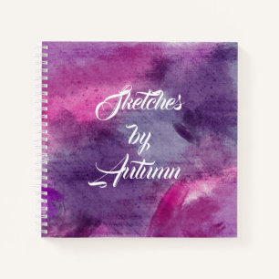 Watercolor Wash Customizable sketchbook Notebook