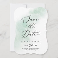 Watercolor Wash | Green Wedding