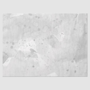 Watercolor Wash Modern Simple Elegant Grey n White Tissue Paper