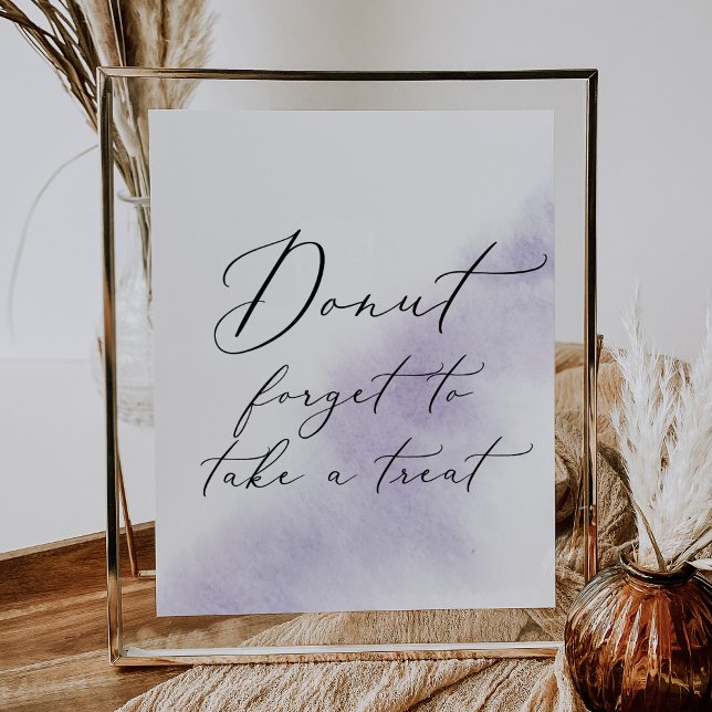 Watercolor Wash | Purple Doughnut Favour Wedding Poster (Creator Uploaded)