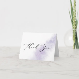 Watercolor Wash   Purple Thank You Card