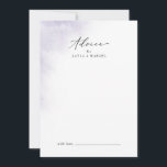 Watercolor Wash | Purple Wedding Advice Card<br><div class="desc">This watercolor wash purple wedding advice card is perfect for a modern wedding and can be used for any event. The simple and classic design features a splash of pastel lavender purple water colour with minimalist elegant style. These advice cards can be used as a guestbook alternative for a wedding...</div>
