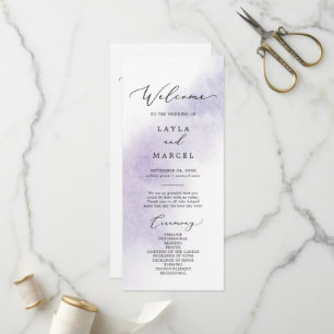 Watercolor Wash   Purple Wedding Program