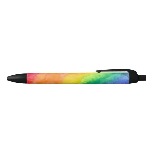 Watercolor Wash Rainbow Stripe Pen D (Top)