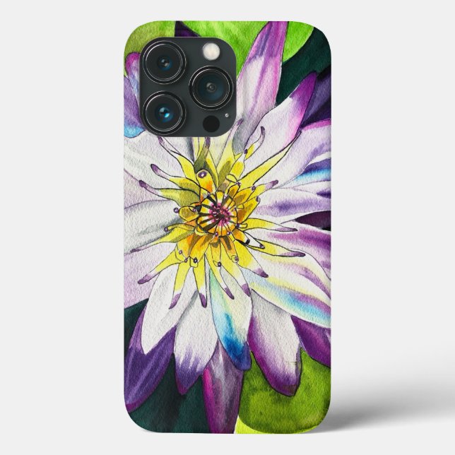 Watercolor water lilies fine art Case-Mate iPhone case (Back)