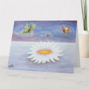 Watercolor Watercolour Lotos Flower Water Reiki Card
