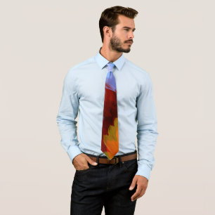 Watercolor waterfall, nature 2 tie
