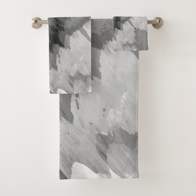 Watercolor waterfall, nature 3 bath towel set (Insitu)