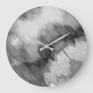 Watercolor waterfall, nature 3 large clock