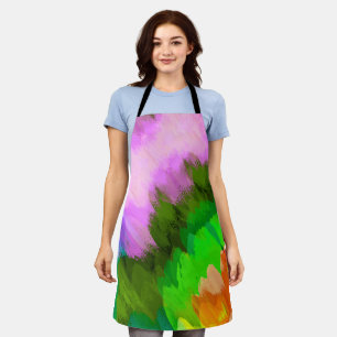 Watercolor waterfall, nature apron