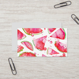 Watercolor Watermelon 1 Business Card