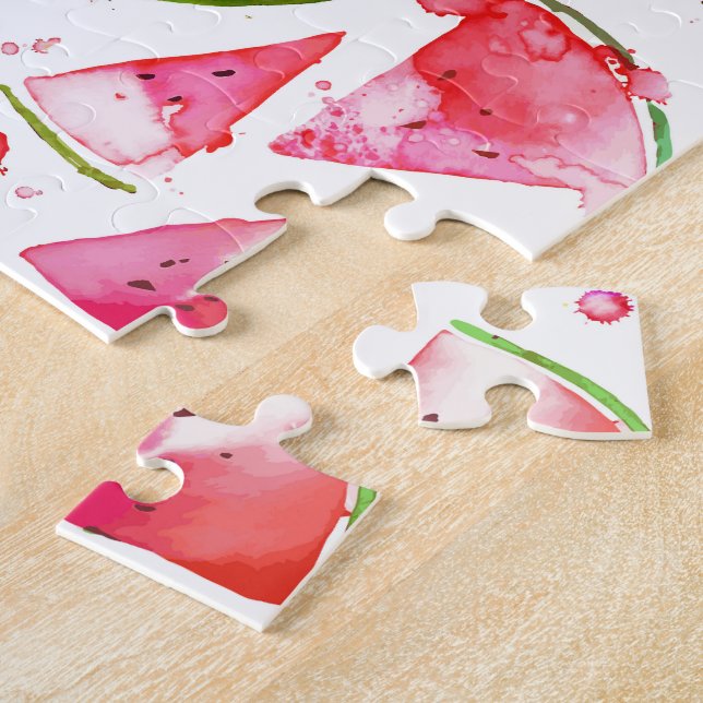 Watercolor Watermelon 1 Jigsaw Puzzle (Side)