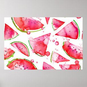 Watercolor Watermelon 1 Poster