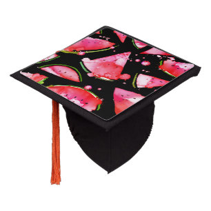 Watercolor Watermelon 2 Graduation Cap Topper