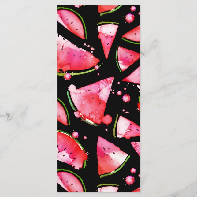 Watercolor Watermelon 2 Menu (Front)