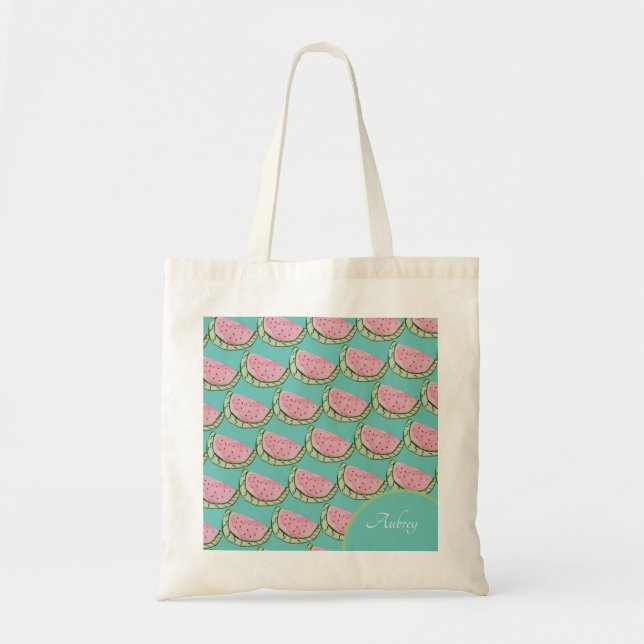 Watercolor Watermelon Doodles Painted Pattern  Tote Bag (Front)