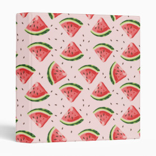 Watercolor Watermelon Fruit Pattern Binder