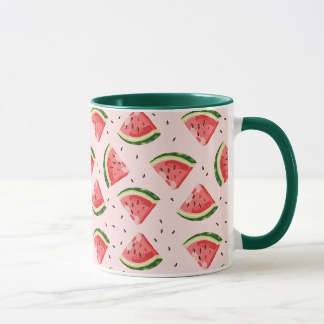 Watercolor Watermelon Fruit Pattern Mug (Right)