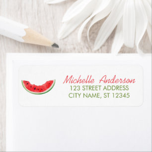Watercolor Watermelon Fruit Summer Return Address