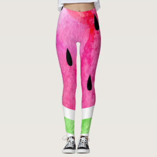 Watercolor Watermelon Leggings