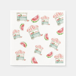 Watercolor Watermelon Napkins