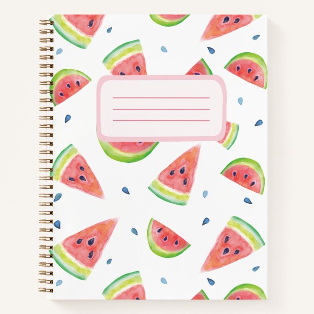 Watercolor Watermelon Notebook (Front)