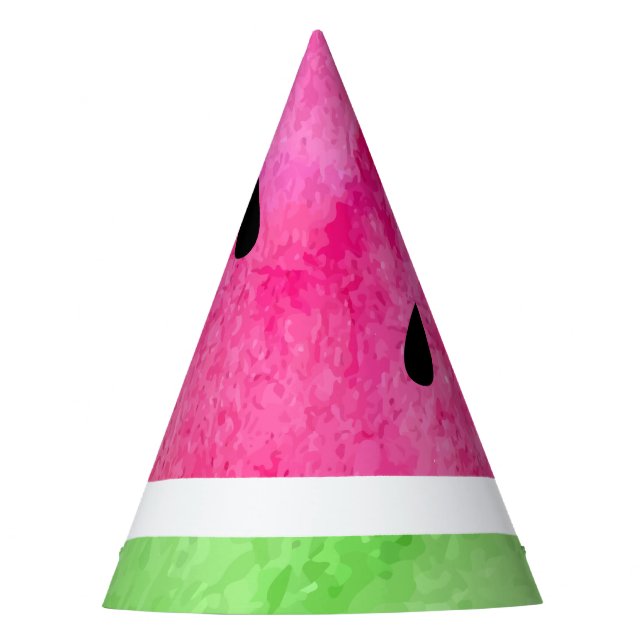 Watercolor Watermelon Party Hat (Front)