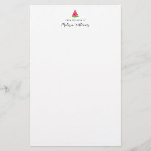 Watercolor Watermelon Personalized Stationery